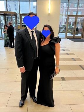 Betsy & Adam Black Evening Dress